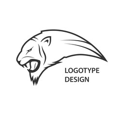abstract tiger head icon logo design