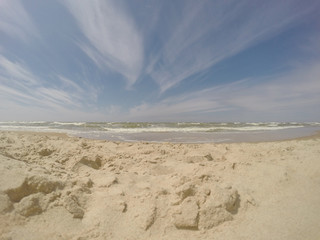 Sandy beach in Palanga, Lithuania