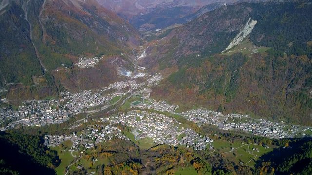 Aerial 4K - Valmalenco (IT) - Chiesa - Caspoggio - Lanzada