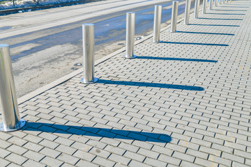 parking poles during the day