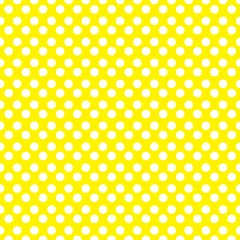Wall murals Polka dot Yellow polka dot seamless pattern. vector.