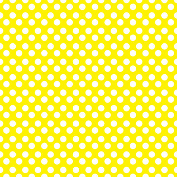 Yellow Polka Dot Seamless Pattern. Vector.