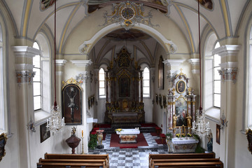 Obraz premium La Nef et le Choeur de Notre-Dame de l'Assomption de Pettneu