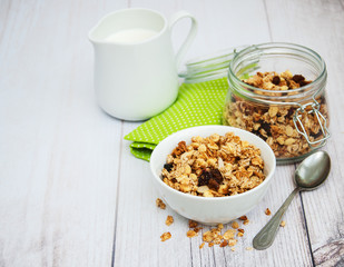 Bowl with granola