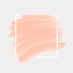 Logo brush painted watercolor abstract background design illustration vector over square frame. Perfect acrylic design for headline, logo and sale banner. 