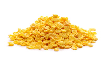 Corn flakes isolated on white