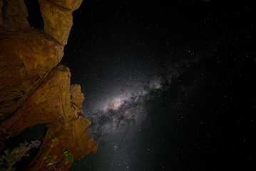 Milky Way over Stone Cathedral, Vale do Catimbau National Park, Buíque, Pernambuco, Brazil