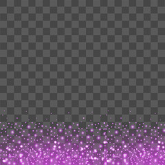 Christmas decoration. Gold lights sparkler effect. Vector