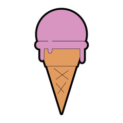 delicious ice cream icon vector illustration design