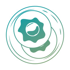 delicious sweet donut icon vector illustration design