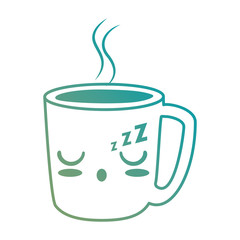 delicious coffee cup kawaii character vector illustration design