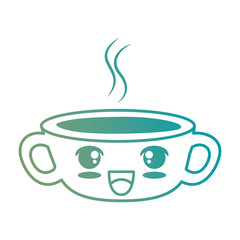 delicious coffee cup kawaii character vector illustration design