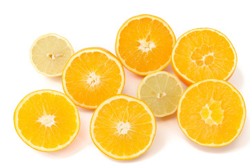 Orangen halbiert