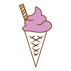 delicious ice cream icon vector illustration design