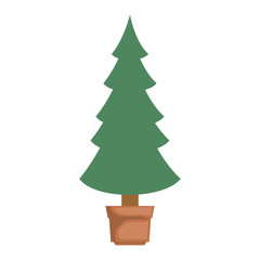 christmas tree isolated icon vector illustration design