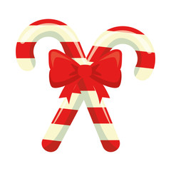 christmas cane decorative icon vector illustration design