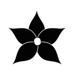 christmas flower decorative icon vector illustration design