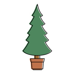 christmas tree isolated icon vector illustration design
