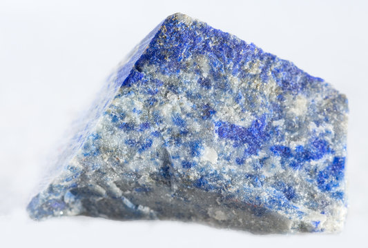 Lazulite on white background.