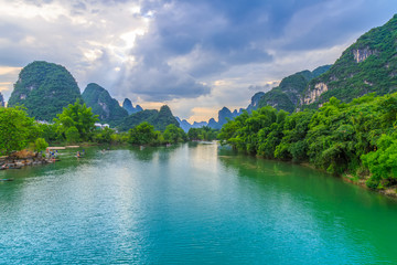 Yangshuo Xingping Lijiang River natural landscape scenery