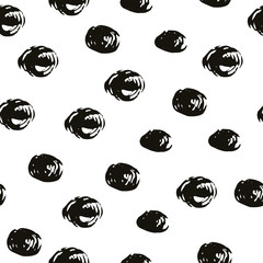 Seamless pattern with circles and dots. Vector illustration.