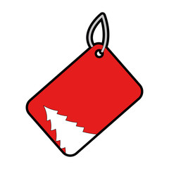 christmas shopping tag isolated icon vector illustration design