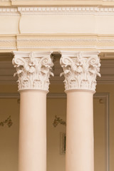 Obraz premium two white columns. baroque