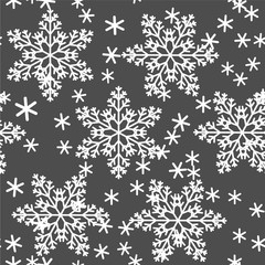 Naklejka na ściany i meble Abstract seamless background design cloth texture with snowflakes. Creative vector endless fabric pattern with shapes of small icy crystal shapes. Simple soft graphic tile images for wallpaper.