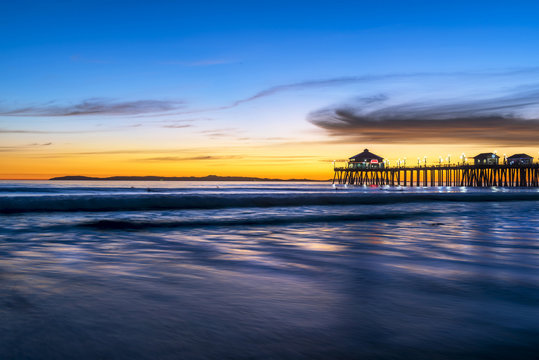 Huntington Beach Pier at Sunset