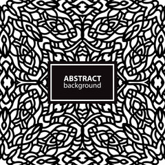 Ethnic vector floral seamless pattern with mandala