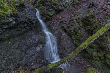 Radosovske waterfalls in dark morning
