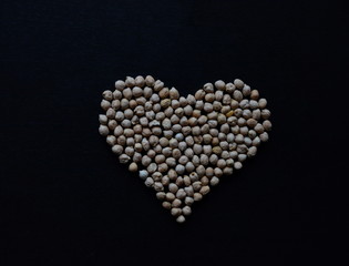 Turkish Chickpeas on Black Table