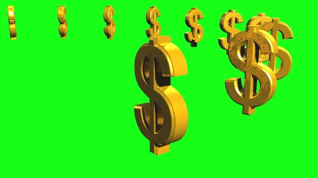 Scorrimento circolare del simbolo del dollaro