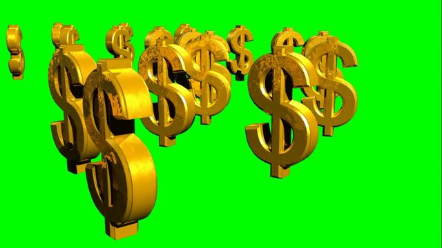Scorrimento circolare inverso del simbolo del dollaro