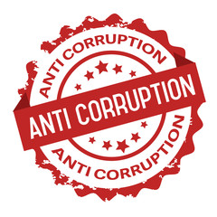 Obraz premium Anti corruption text stamp . Sign.Seal