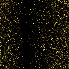Gold Glitter Background Polka Dot Vector Illustration
