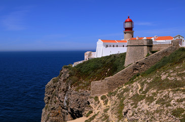 Fototapeta na wymiar Lighthouse - Cabo de S. Vicente, Algarve, Portugal