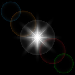 Glow light effect. Star burst with sparkles.Sun.