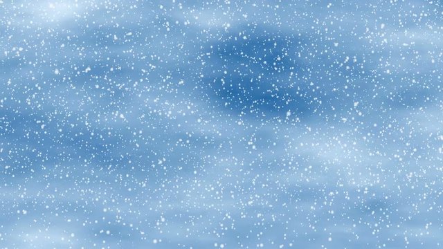 snowfall backgrounds on a blue clouds sky
