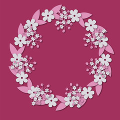 Cute Spring Flower Design. Clip Art with daisy.