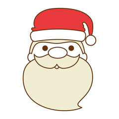 cute santa claus head kawaii character vector illustration design