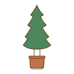 christmas tree isolated icon vector illustration design