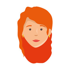 beautiful woman avatar character vector illustration design