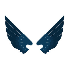 Fototapeta premium wings emblem isolated icon vector illustration design
