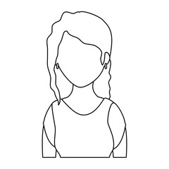 beautiful woman avatar character vector illustration design