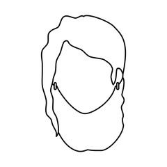 beautiful woman head avatar character vector illustration design