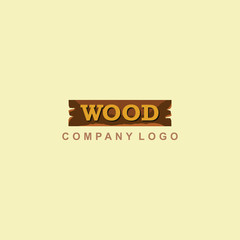 Wood Company Logo Vector Template Design