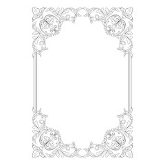 Classical baroque ornament vector 
