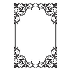 Classical baroque ornament vector 