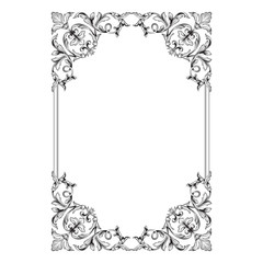 Classical baroque ornament vector 